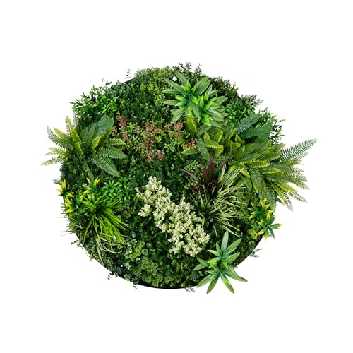 Nearly Natural 38in. Amazon Rainforest Artificial Living Wall Panel - UV Resistant, Indoor/Outdoor Greenery in Black Aluminum Frame, Easy to Hang - Ideal for Home, Office, Events