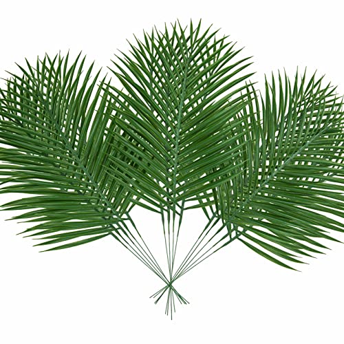14Pcs Artificial Palm Leaves, 20.4" Outdoor Faux Palm Fronds Fake Tropical Palm Leaves For Palm Sunday Flower Arrangement Wedding Birthday Party Home Spring Summer Decor - size: 14 Pcs