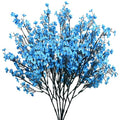 Mandy's 6 Bundles Artificial Royal Blue Baby’s Breath Flowers | 18.5 Inch Silk Gypsophila European Style Modern Home Decor Centerpiece Neutral Wedding Flower Arrangements - color: Royal Blue