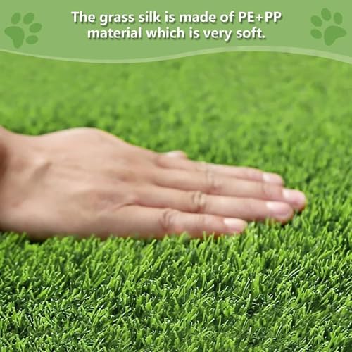 Artificial Grass for Dogs Pee Tray Fake Grass Mat for Professional Puppy Potty Trainer Replacement Dog Grass Pad for Indoor and Outdoor 39.3 x 31.4 Inch (Pack of 1) - size: 39.3 x 31.4 Inch (Pack of 1)