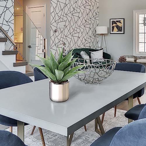 Large Agave Plant Artificial Succulent 13" Fake Aloe Vera Plant in Pot Faux Agave Plants Realistic Artificial Potted Plants for Living Room Table Bathroom Shelf Office Desk Home Indoor Decor (Silver) - color: Agave -Silver