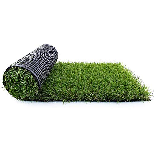 Fas Home Artificial Grass Turf 1.38" Custom Sizes, Fake Grass Indoor Outdoor Rug Synthetic Lawn Carpet,Faux Grass Landscape for Décor,Astroturf for Dogs with Drain Holes (3FTx9FT) - color: 3ft, size: 3FTx9FT