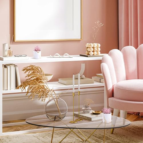 Der Rose Set of 2 Succulents Plants Artificial Mini Fake Succulents Plants for Office Desk Accessories for Women Pink Home Vanity Decor - color: 2-pink