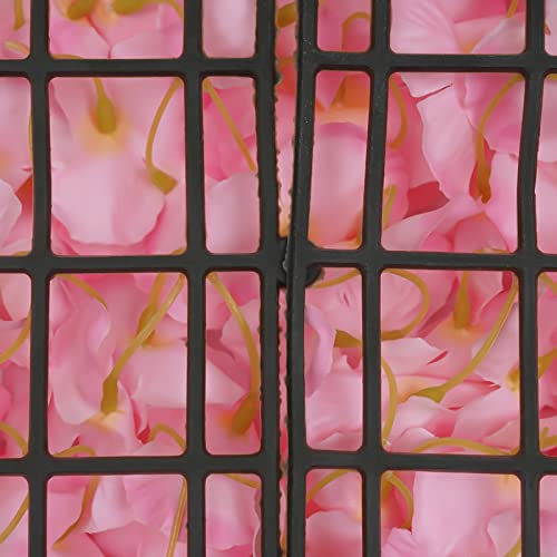 20Pcs Flower Wall Panel 15.7"x 23.6" Rectangular Artificial Flowers Wall Decoration Artificial Silk Flowers Panel for Home Party Wedding Christmas Festival Photo Backdrop Decor (Light Pink) - color: Light Pink