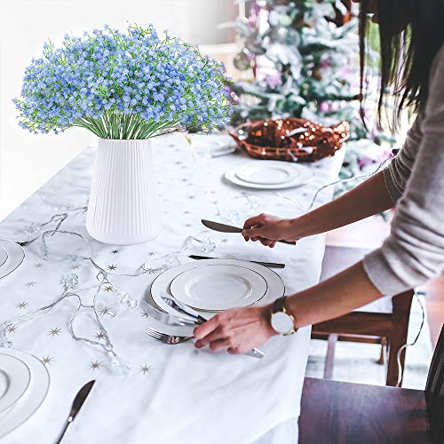 LYLYFAN Babys Breath Artificial Flowers,12 Pcs Gypsophila Faux Flowers for Wedding Party Home Garden Decoration Blue - color: Blue, size: 12pcs