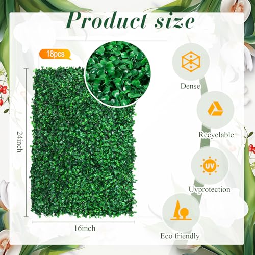 54 Pack Greenery Backdrop with Flowers Include 18 Pcs 16" x 24" Grass Wall Panels Artificial Hedge Boxwood Panels 36 Pcs 3.6 Feet Wisteria Hanging Flowers Garland for Wedding Summer(Purple) - color: Purple