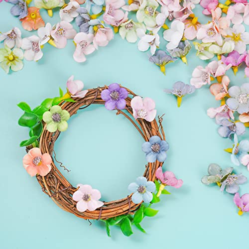 Fumwase 100 Pieces Artificial Daisy Flower Heads Mini Faux Multicolor Silk Flower Heads for DIY Crafts Headdress Home Wedding Garland Decor Accessory