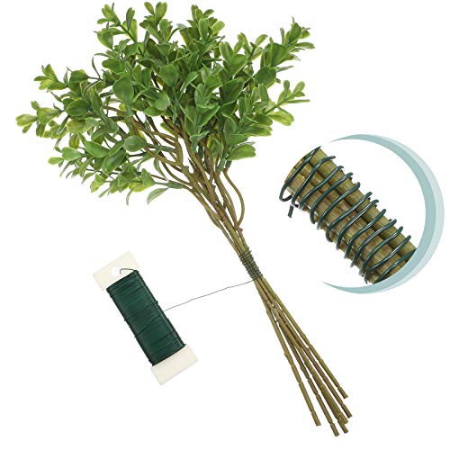 6 Rolls 112 Yards Floral Flexible Paddle Wire Floral Bind Wire for Crafts, Christmas Garland and Flower Arrangements DIY Craft, Christmas Holiday Decoration(Green Red Silver Gold Black Rose Gold) - color: Green Red Silver Gold Black Rose Gold