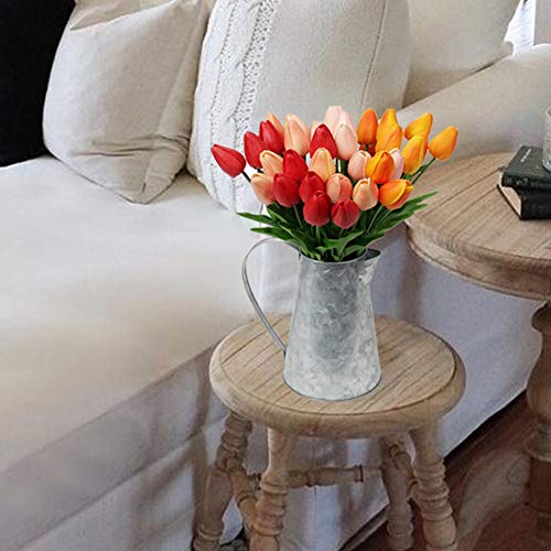 20 Pcs Yellow Tulips Artificial Flowers Real Touch Fake Tulips Fake Flowers for Mother's Day 13.5" Faux Tulips Faux Flowers Bulk Artificial Tulips Flowers for Vase Centerpieces Home Wedding Bouquet - color: Yellow #20