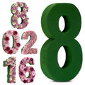 Leinuosen 12inch Dry and Wet Floral Foam Numbers Blocks Green Foam Blocks for Fresh and Artificial Flowers for Weddings Birthday Flower Arrangement Craft Project Garden Decoration(Number 8) - style: Number 8