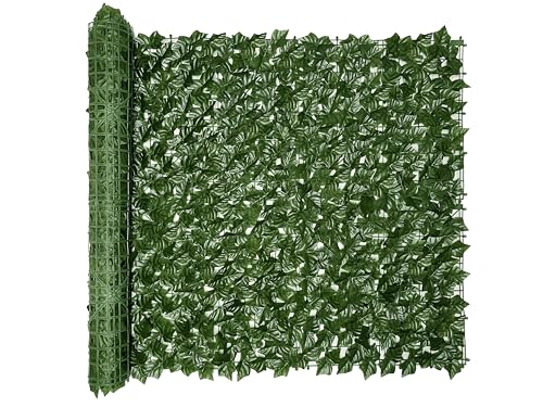 Artificial Ivy Privacy Fence Screen，PAISTAO Fake Grass Wall Panels，40"x 80" Faux Greenery Backdrop for Patio Decorations Outdoor, Balcony, Garden, Backyard Indoor Green Wall Decor - size: 1 Ivy Vines-40"x 80"