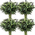 Norme 24 Pcs Mini Faux Olive Branches Stems for Small Vases 11 Inch Artificial Olive Leaves with Lifelike Olives Artificial Indoor Greenery Decor for Home Office Wedding Party Centerpieces Decor