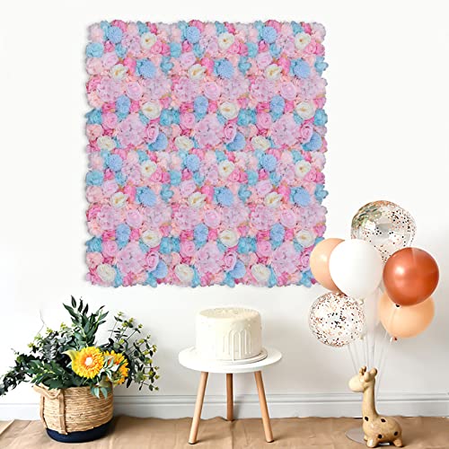 6 Pcs Flower Wall Panel Floral Backdrop,24 * 16in Artificial Flower Wall Panels Orchid Pink Flower Wall Decor Silk Fabric for Wedding Party Room Home Decor& Wall Decoration - color: Orchid Pink