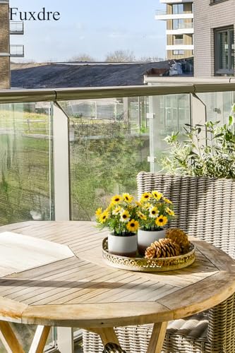 Artificial Potted Plants with 2 Pack, The Daisy Flower for Bathroom Shelf Decor, Decorative Plants for Home Living Room Office Bedroom Table Tray Shelve Farmhouse Decor Indoor(Sunflowers)