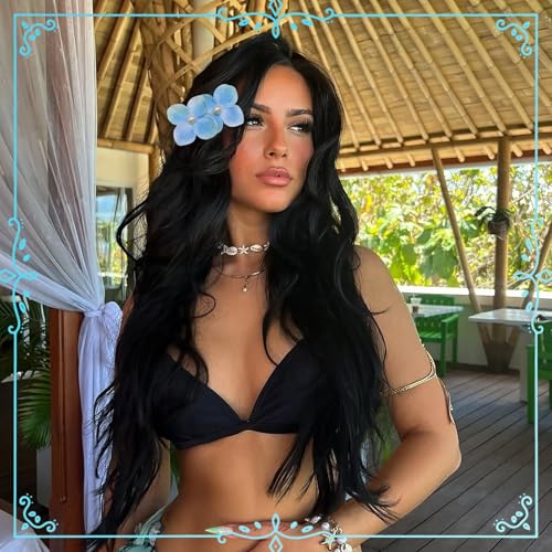8 PCS Bohemian Flower Hairpin Artificial Hair Clip -Flower Hair Clips Hawaiian Tropical Orchid Hair Clips for Seaside Holiday Bridal Hair Accessories Bobby Pins Headwear for Woman Girl Lady