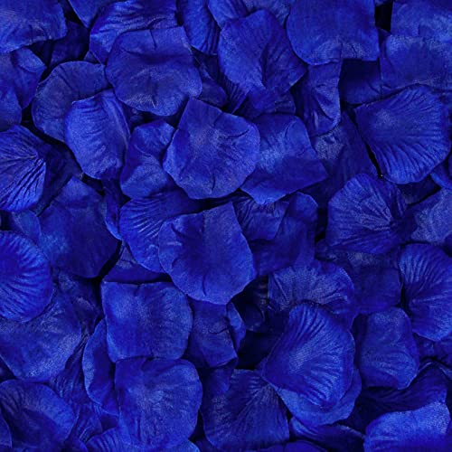 Ouddy Decor 5000 Pcs Rose Petals Artificial Flower for Valentine's Wedding Decor Romantic Night Event Anniversary Shower Engagement Party Home Decorations, Blue - color: Blue