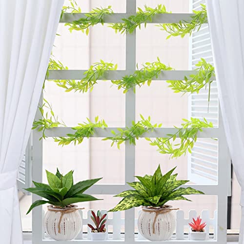 Artificial Agave Fake Plants, Faux Shrubs Grass Bushes Plant Plastic Flowers for Wedding Party Office Indoor Outdoor Room Yard Garden Greenery Leaves Decor Planter Filler Decoration Yellow 2 Pack - color: Agave Grass/ Yellow/ 2 Pcs
