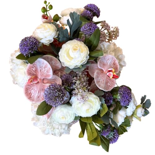 Love Spell - Faux Floral Arrangement, Large-Size Premium Artificial Indoor Flower Display with Beautiful Blooms and Foliage That Lasts Forever - High Energy Natural Looking Floral - color: Love Spell