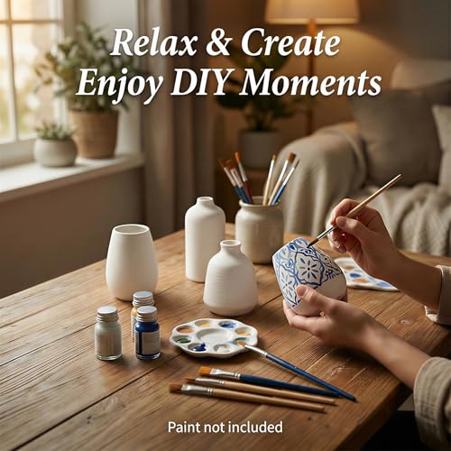 White Bud Vases, Small Ceramic Vase Set of 11, Mini Pottery Vases for Flowers, Minimalist Boho Small Pampas Grass Flower Vase for Farmhouse Home Decor, Wedding Centerpiece, Shelf and Table Decoration - color: White – 11-piece Set