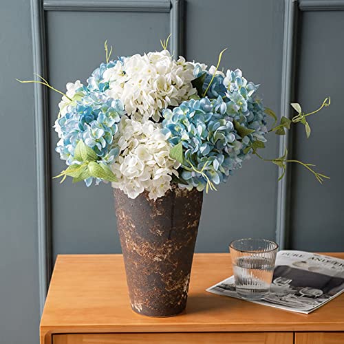 1 Branch Artificial Flower,Realistic Looking No Watering 6 Forks Simulation Hydrangea Wedding Decoration Home Decor Coffee
