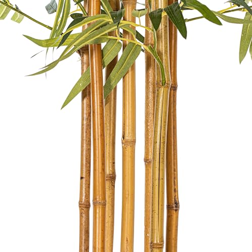 Vickerman 6' Tall Artificial Potted Green Bamboo Tree - Lifelike Home Decor
