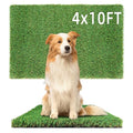 Artificial Grass Turf 4x10 FT Dog Pee Pad, Large Synthetic Turf Mat with Drainage Holes for Potty Training, Reusable Fake Grass Rug Outdoor Patio Balcony, Green - size: 4x10FT