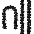 CQURE 3Pcs Eucalyptus Garland,Artificial Eucalyptus Leaves Table Greenery Garland Wreath Vines for Wedding Party Table Fireplace Bedroom Wall Room Decor - size: 17.7 Ft-Black
