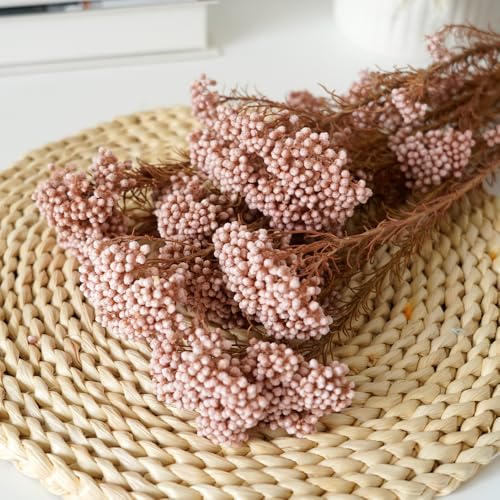 Natural Preserved Millet Flowers Dried Bouquet Flowers and Plants Arrangements for Home and Wedding Decoration (Sunglow Pink) - color: Sunglow Pink
