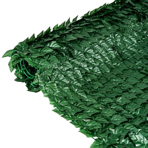 KASZOO Artificial Ivy Privacy Fence Screen 140"×60" - UV-Anti Dense Faux Ivy Greenery Backdrop Fence Panels for Patio, Balcony, Garden, Backyard Indoor Outdoor Decor - size: 140*60inch