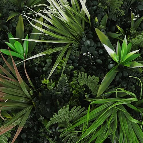 3rd Street Inn Artificial Greenery Wall Panels for Privacy - 12-Pack - color: Spider Fern Mix