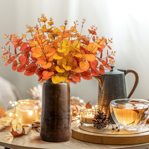 Yen Jean 10PCS Fall Decorations for Home Flowers Artificial - Fake Plants Thanksgiving Autumn Decor Outdoor - style: fall