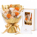 Preserved Real Flowers Bouquet, Preserved Eternal Roses Ready to Gift for Mother’s Day Birthday Gift for Mom Grandma Nana Wife Graduation Flowers for Her Class of 2026 (Sunset Champagne) - color: Sunset Champagne