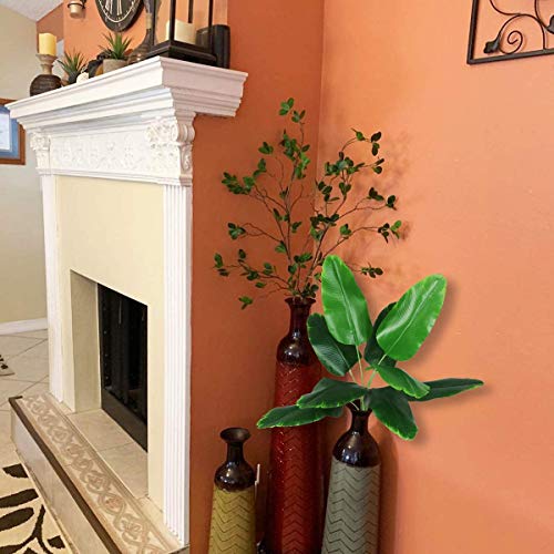 Artificial Tropical Leaves Plants, Fake Banana Tree Palm Plant Monstera Leaf Faux Green Large Bushes Plastic Greenery Shrubs for Home Garden Decor Indoor Outdoor Verandah Wedding Party Decoration - color: Banana Tree - 1 Pack
