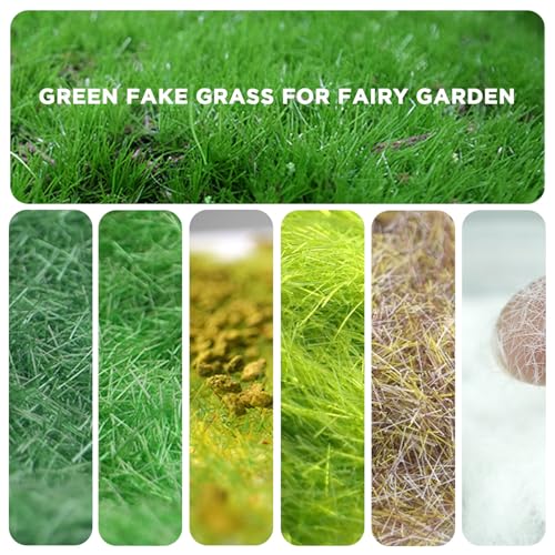 6-Pack Model Grass Cashmere Powder - Mixed Green Flocking Material for Architectural Models, Diorama Landscapes, Sand Table Scenery, and Terrain Construction
