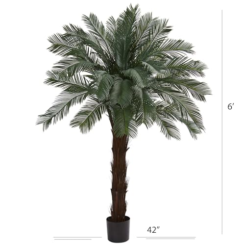 Nearly Natural 6ft. Cycas Artificial Tree, UV Resistant (Indoor/Outdoor)