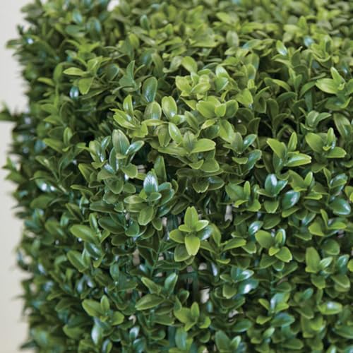 4ft 6in Outdoor UV-Resistant Artificial Boxwood Round-Shaped Topiary Tree w/Pot -Green