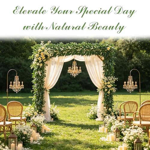 dallisten 3Pcs 6.5FT Artificial Olive Leaves Vine, Realistic Silk Fake Hanging Olive Leaves Greenery Garland for Home, Room, Wedding, Table Runner, Wall, Party, Backdrop, Indoor, Outdoor Decoration - color: Olive Green