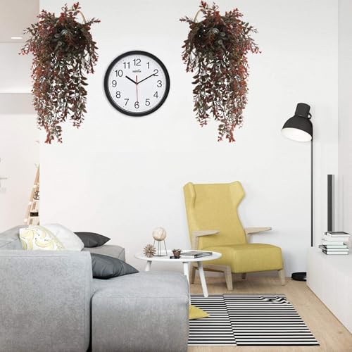 Artificial Hanging Plants Fake Vines Greenery Plastic Leaves Ivy Faux Garland Leaf for Indoor Outdoor Fence Trellis Home Wall Decor Bedroom Garden Party Wedding DIY Christmas Decoration - Red 4 Pack - color: Red Leaves Vines / 4 Pack