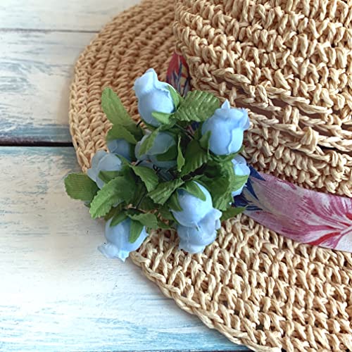 Light Blue Artificial Silk Flower Roses - 12 Mini Bouquets of 12 Rosebuds, 144 Rosebuds Total, Wedding, Christmas, Reception, Anniversary, Favors, Wreath, Bridal Shower, DIY, Arts and Crafts - color: Light Blue