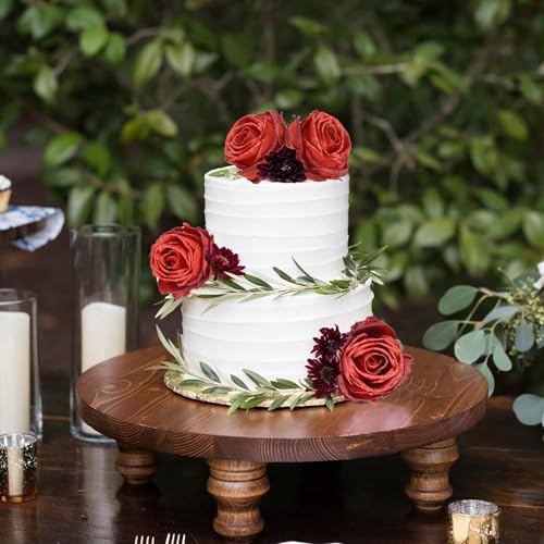 IPOPU 10PCS Roses Artificial Flowers Realistic Silk Flowers Faux Red Roses Bouquet with Long Stem for DIY Wedding Bouquet Table Centerpiece Home Party Decor(Red) - color: Red