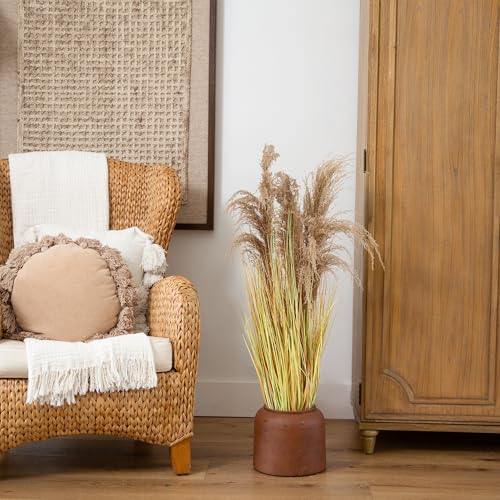Nearly Natural 4ft Artificial Pampas Grass – Lifelike Indoor Faux Plant for Home Décor