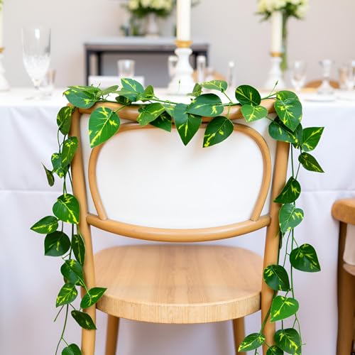180 Feet 24 Pack Fake Greenery Hanging Garland, Artificial Ivy Leaf Plants, Vine Leaves, Flowers Foliage for Bedroom Garden Wall Decor