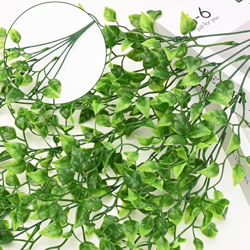 Waipfaru 4Pcs Artificial Hanging Plants, Fake Vines Boston Ivy Fake Hanging Plants for Outdoors UV Resistant Ivy Artificial Plants Faux Plants Indoor Living Room Boho Wall Porch Shelf Decor - color: Boston Ivy, size: 4Pcs Plants