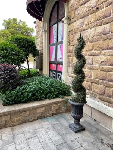48'' Spiral Artificial Topiaries Trees Outdoor Front Door Decor Set of 2 - size: 4 ft