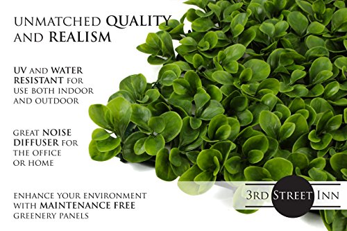 3rd Street Inn Artificial Greenery Wall Panels for Privacy - 4-Pack - color: Jasper
