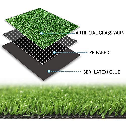 LITA Artificial Grass Turf Lawn 1 Feet x 26 Feet, 0.4" Pile Height Indoor Outdoor Rugs Synthetic Grass Mat Fake Grass - size: 1x26 Feet