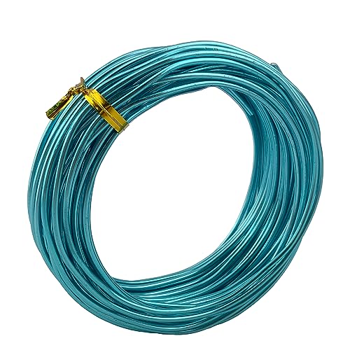 11 Yard Aluminum Wire Bendable Metal Wire Jewelry Craft Wire Beading Floral Making Jewelry Making Doll Making (9 Gauge, Sky Blue) - color: Sky Blue, size: 9 Gauge
