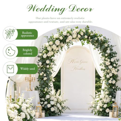 3 Strands Odorless Artificial Vines, 6FT Silk Ivy Garland, Fake Greenery Hanging Plants, Decoration for Party, Wedding, Room. (green6) - color: Green6