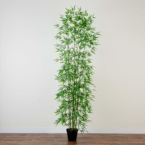 Nearly Natural 10ft. Artificial Green Bamboo Tree - size: 10ft