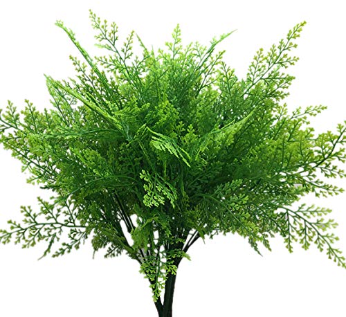 Artificial Shrubs, Persian Fern Leaves Plastic Plants Greenery Grass Simulation Fake Bushes Outdoor Indoor Home Garden Verandah Parterre Table Centerpieces Arrangements Decoration 4 pcs - color: Fern Leaves / 4pcs